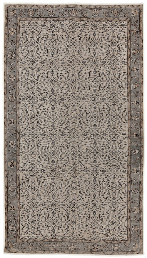Atina 7783 Beige Vintage Wool Handmade Area Rug 5'8" x 10'0"