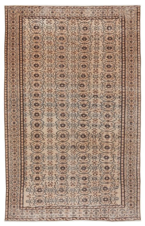 Atina 7816 Beige Vintage Wool Handmade Area Rug 5'7" x 9'0"