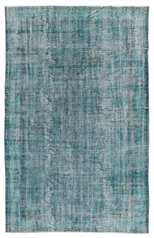 Atina 8005 Turquoise Vintage Wool Handmade Area Rug 5'11" x 9'4"