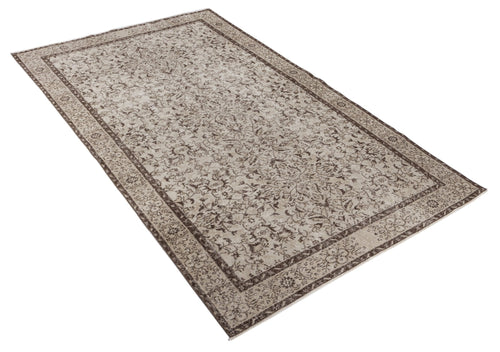 Atina 8075 Beige Vintage Wool Handmade Area Rug 5'7" x 9'7"