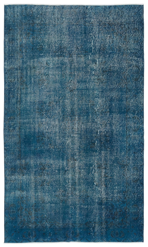 Atina 8180 Turquoise Vintage Wool Handmade Area Rug 5'7" x 9'4"