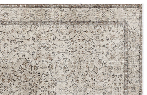 Atina 8245 Beige Vintage Wool Handmade Area Rug 5'5" x 8'8"