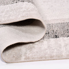 Machine Made Area Rug – Cream Frame Rug with Laser Cut Edges & Anti Slip