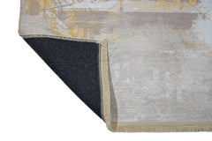 Modern Beige Area Rug – Cotton Chenille Digital Print Carpet for Living Room
