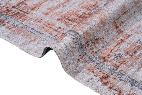 Orange Area Rug - Digital Print Cotton Chenille Rug for Living Room & Kitchen