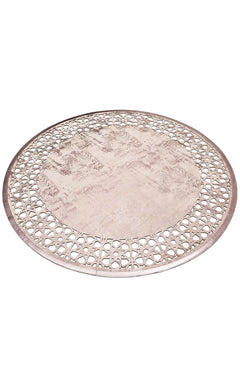 Modern Leather Rug – Shiny Bordered Artificial Leather Carpet With Anti Slip Surface