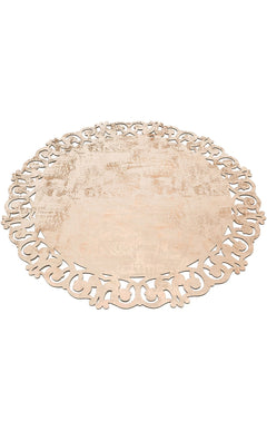 Modern Leather Rug – Copper Colored Washable Non Slip Carpet with Shiny Border