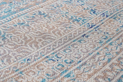 Blue Geometric Area Rug - Cotton Chenille Digital Print Carpet by Pia Monte