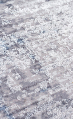 Modern Non Slip Rug – Navy Blue Machine Made Carpet With Soft Textured Pile