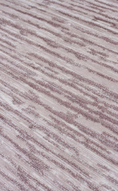 Cream Striped Area Rug - Machine Made Rug | Non Slip Carpet, Soft Textured Pile