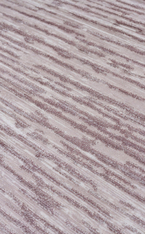 Cream Striped Area Rug - Machine Made Rug | Non Slip Carpet, Soft Textured Pile