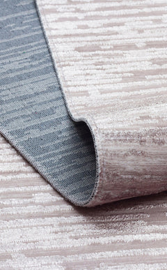 Cream Striped Area Rug - Machine Made Rug | Non Slip Carpet, Soft Textured Pile