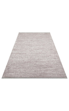 Cream Striped Area Rug - Machine Made Rug | Non Slip Carpet, Soft Textured Pile