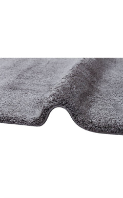 Modern Shaggy Rug - Anthracite Round Soft Textured Fluffy Pile Carpet