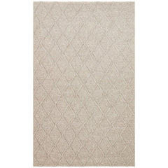 Hand-Knitted Rug – Brown Geometric Flatweave Carpet With Soft Texture