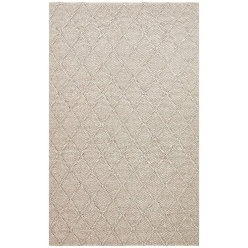 Hand-Knitted Rug – Brown Geometric Flatweave Carpet With Soft Texture