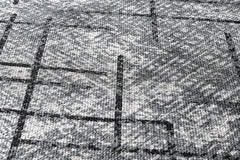 Grey Geometric Area Rug – Cotton Chenille Digital Print Carpet by Pia Monte