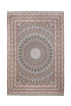 Classic Cotton Area Rug – Beige Chenille Digital Print Rug by Pia Monte