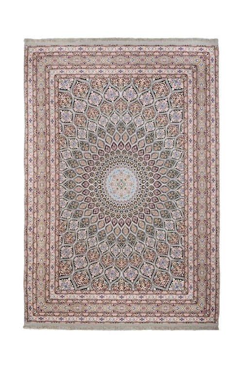 Classic Cotton Area Rug – Beige Chenille Digital Print Rug by Pia Monte