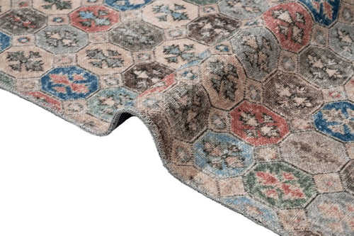 Grey Cotton Area Rug – Digital Print Chenille Carpet With Non Slip Backing