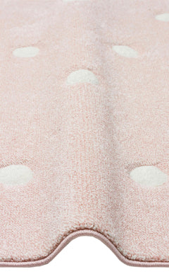 Kids Pink Rug - Soft Flatweave Children's Area Rug | Washable Non Slip Carpet