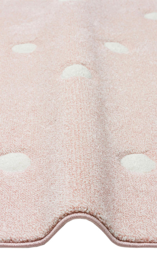 Kids Pink Rug - Soft Flatweave Children's Area Rug | Washable Non Slip Carpet