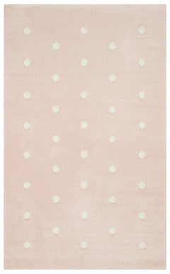 Kids Pink Rug - Soft Flatweave Children's Area Rug | Washable Non Slip Carpet