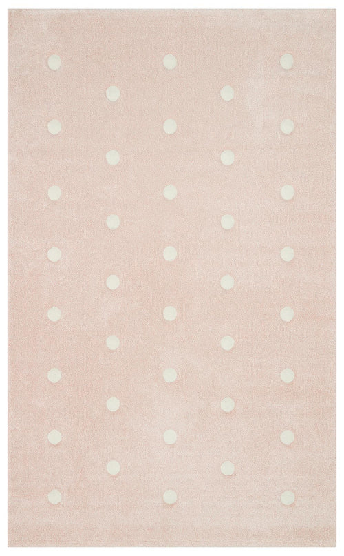 Kids Pink Rug - Soft Flatweave Children's Area Rug | Washable Non Slip Carpet