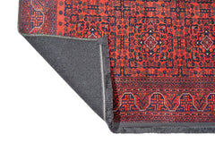 Digital Print Area Rug - Red Frame Cotton Chenille Rug | Stylish Washable Carpet