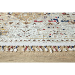 Modern Digital Print Rug - Cream Area Rug With Non Slip, Antibacterial Benefits