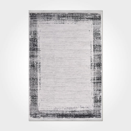 Callie Grey Frame Cotton Machine Made Area Rug