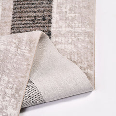 Machine Made Area Rug – Cream Frame Rug with Laser Cut Edges & Anti Slip