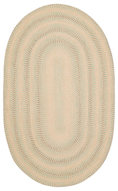 Beige Jute Rug - Striped Cotton Oval Woven Eco Friendly Floor Covering