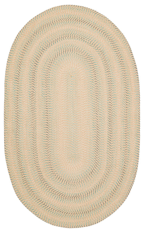 Beige Jute Rug - Striped Cotton Oval Woven Eco Friendly Floor Covering