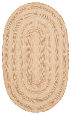 Round Jute Rug – Beige Striped Cotton Carpet | Soft Texture, Dust Free Floor Mat
