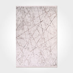 Juliana Cream Geometric Machine Made Area Rug