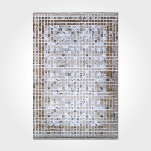Grey Geometric Area Rug - Machine Made Cotton Rug with Non Slip Backing