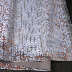 Mya Grey Modern Cotton Machine Made Area Rug