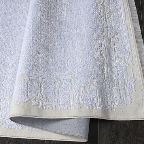 Esme Grey Modern Cotton Machine Made Area Rug