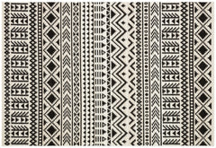 Cinisello Balsamo Black Wool and Viscose Machine Made Area Rug